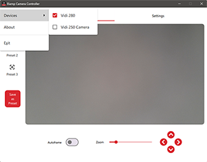 BCC screen showing the initial screen with no device connected