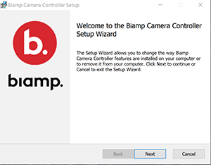 Setup Welcome screen (Windows)